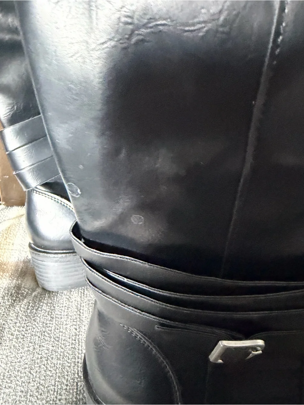 St. John's Bay Black and Brown Over-the-Knee Riding Boots
